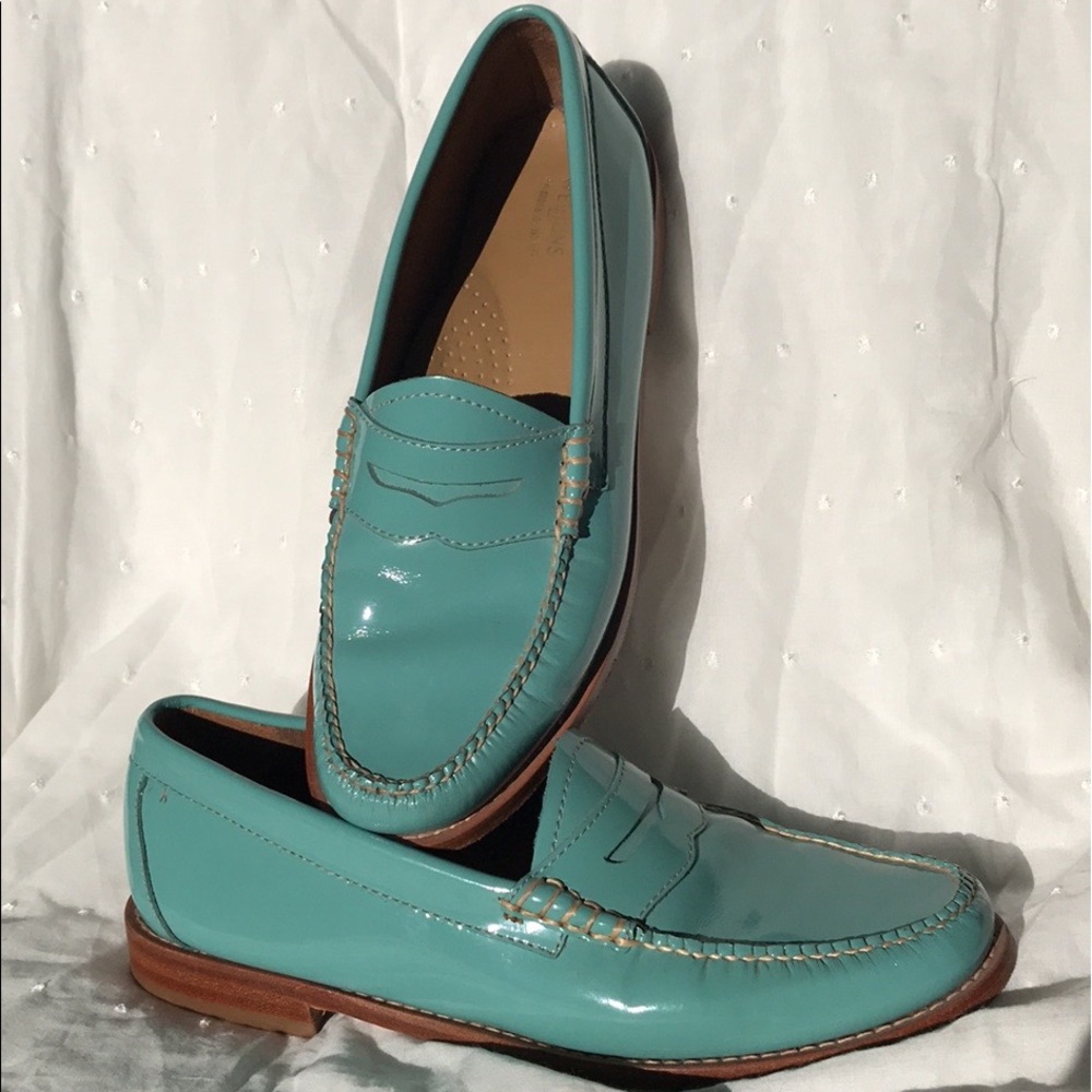 G.H. Bass sky blue Whitney Weejuns loafers, 8.5
